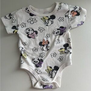 Disney Minnie Mouse Floral Print Bodysuit